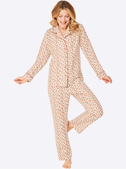 Pyjama jersey fin et flanelle - taille standard - witt - Kiabi Pyjama jersey fin et flanelle - taille standard - witt - Kiabi