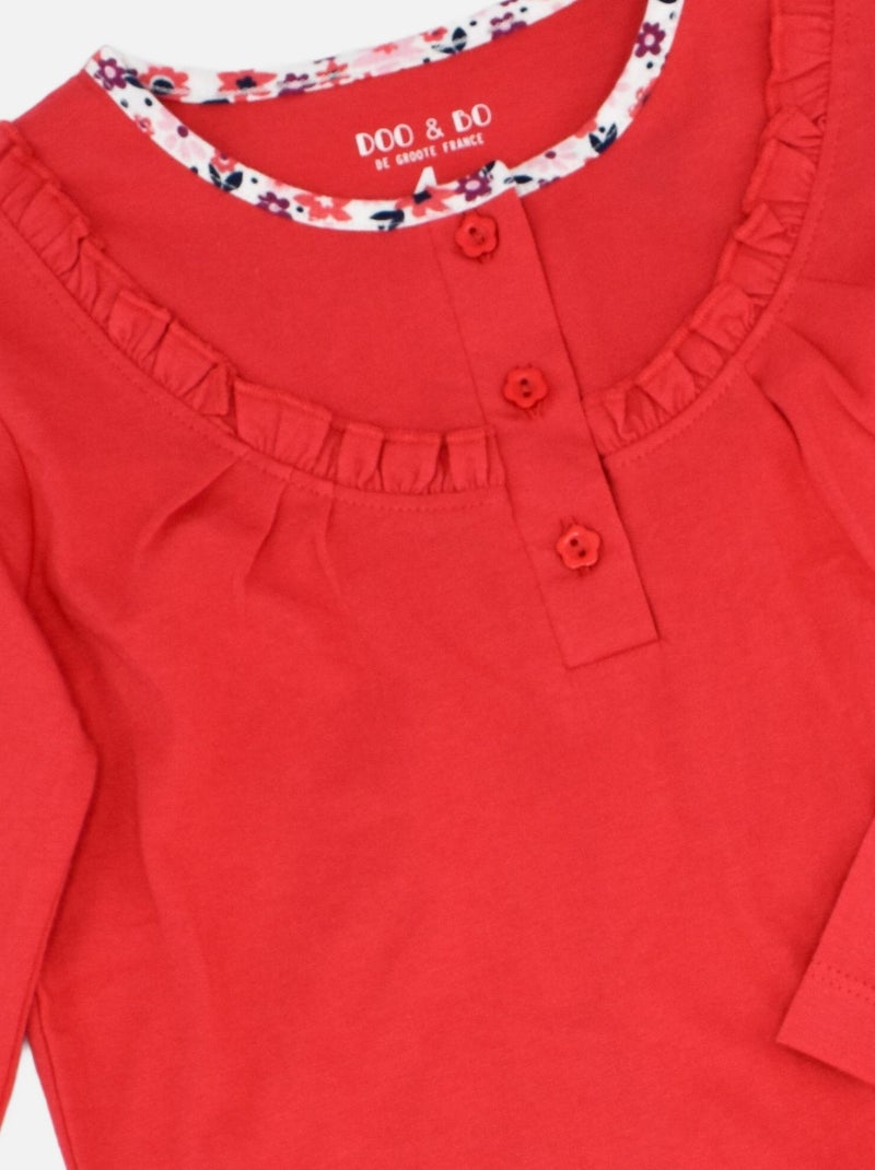 Pyjama Jersey 'flower Power''doo&bo' Rose fushia - Kiabi