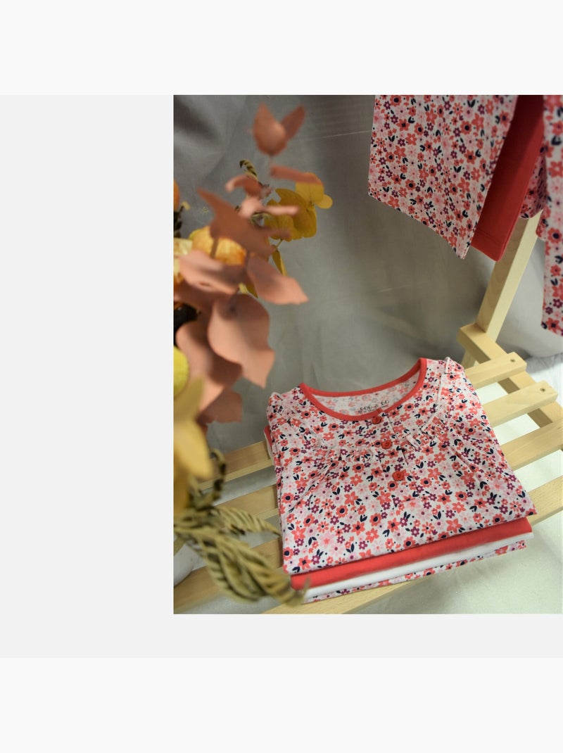 Pyjama Jersey 'flower Power''doo&bo' Rose fushia - Kiabi