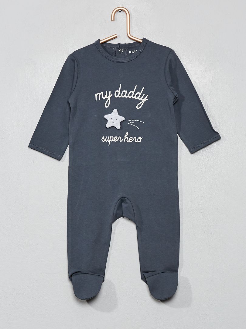 Pyjama jersey gris/daddy - Kiabi
