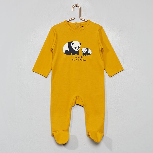 Pyjama Jersey Bebe Fille Jaune Panda Kiabi 9 00