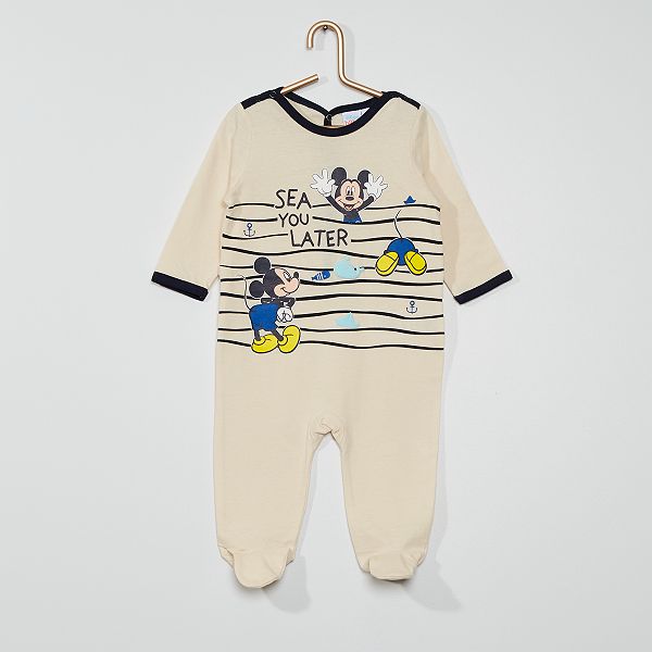 Pyjama Jersey Mickey Bebe Garcon Beige Kiabi 9 60