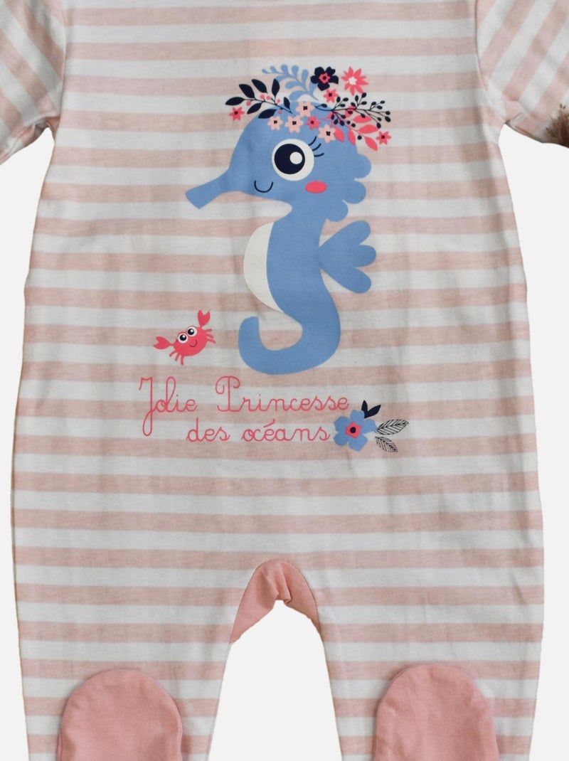 Pyjama Jersey 'mini Princesse''doo&bo' rose clair - Kiabi