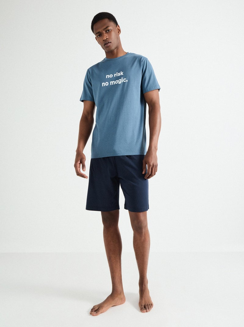 Pyjama Jersey MO Fashion Bleu - Kiabi