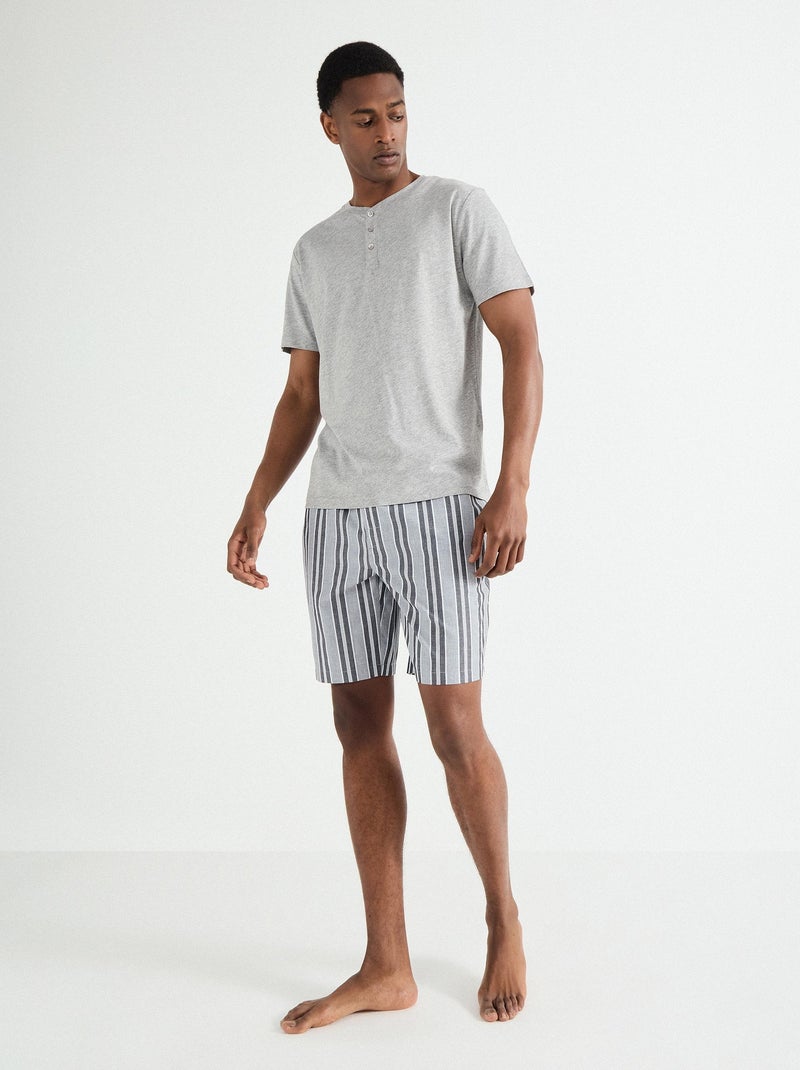 Pyjama Jersey MO Fashion Gris - Kiabi
