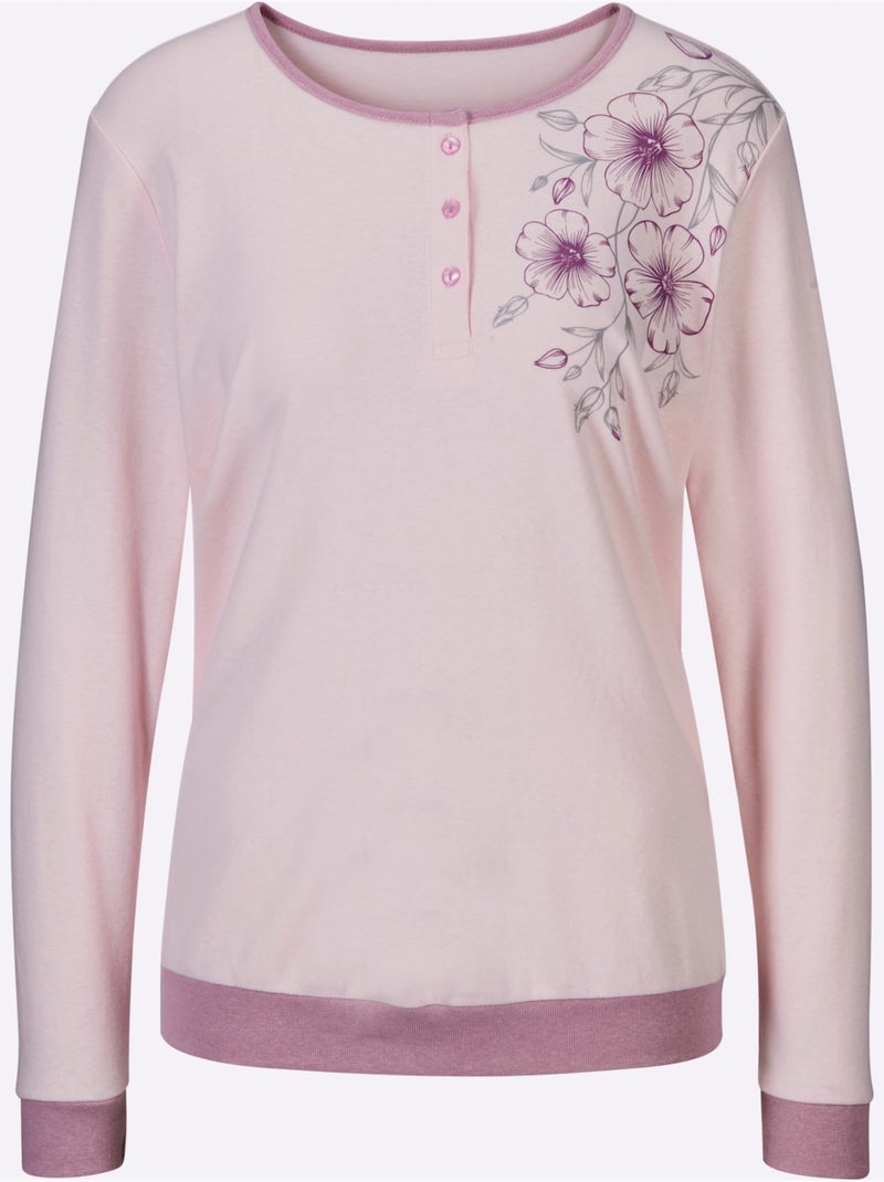 Pyjama Jersey Moelleux - Taille Standard - Witt Rose clair - Kiabi