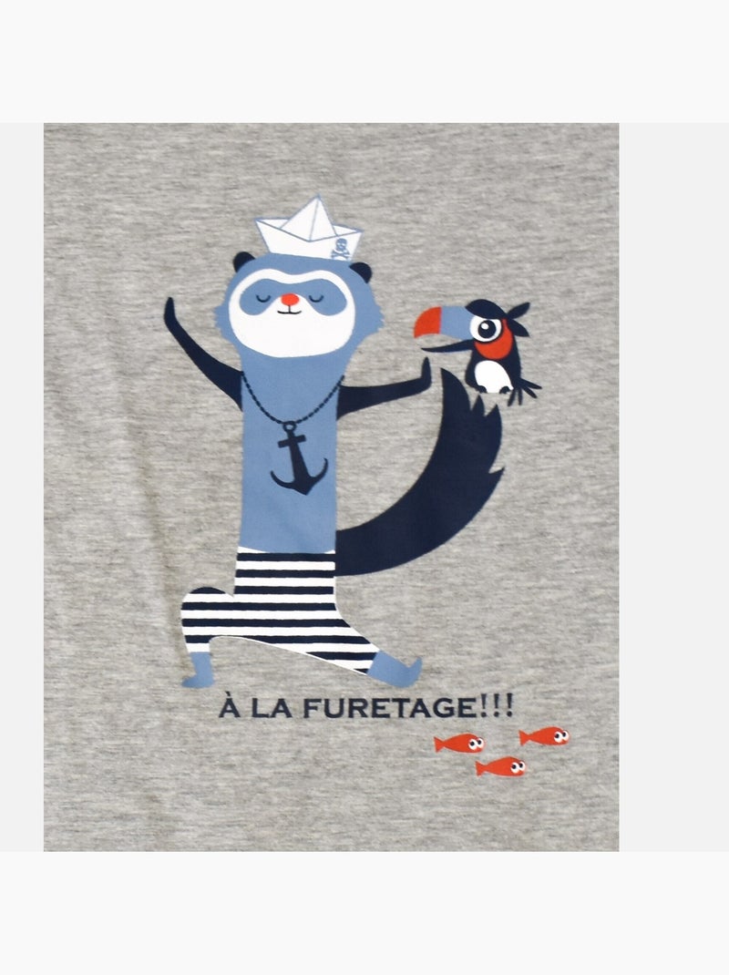 Pyjama Jersey 'moussaillon''doo&bo' Gris - Kiabi