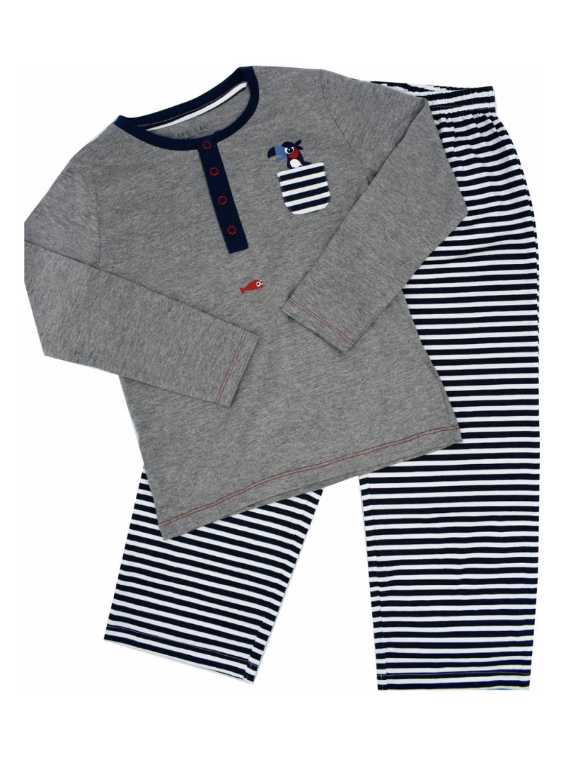 Pyjama Jersey 'moussaillon''doo&bo' Gris - Kiabi