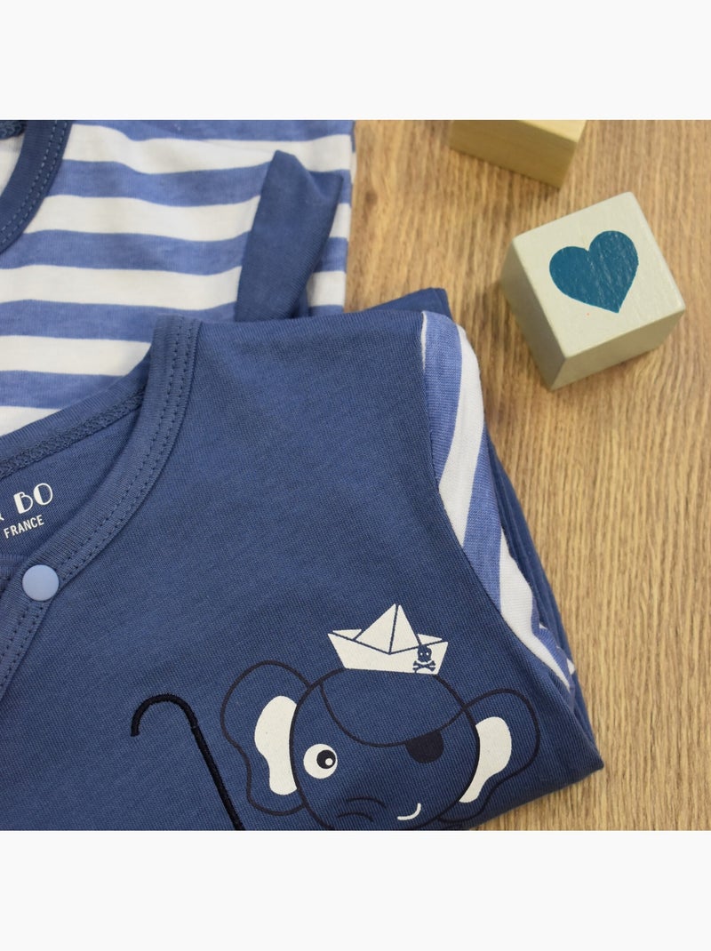 Pyjama Jersey 'petit Moussaillon''doo&bo' Bleu marine - Kiabi