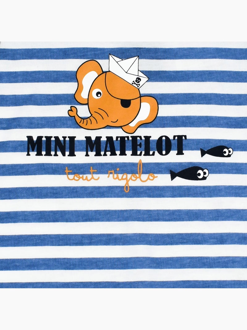 Pyjama Jersey 'petit Moussaillon''doo&bo' Bleu marine - Kiabi