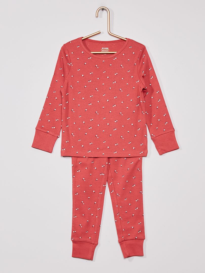 Pyjama jersey rose foncé - Kiabi