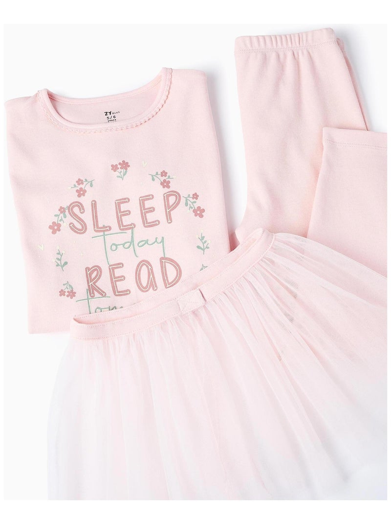 Pyjama jupe en tulle qui brille dans l'obscurité LITERARY WORLD Rose clair - Kiabi