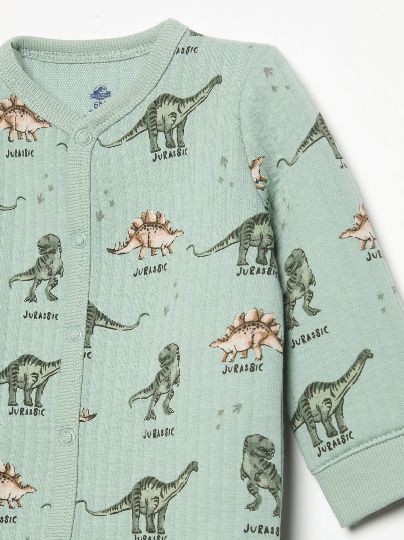 Pyjama 'Jurassic World' avec pieds Vert - Kiabi