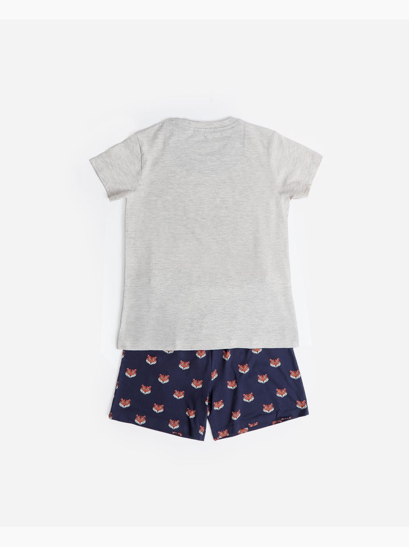 Pyjama King à manches courtes DIVER pour garçon Gris chiné - Kiabi
