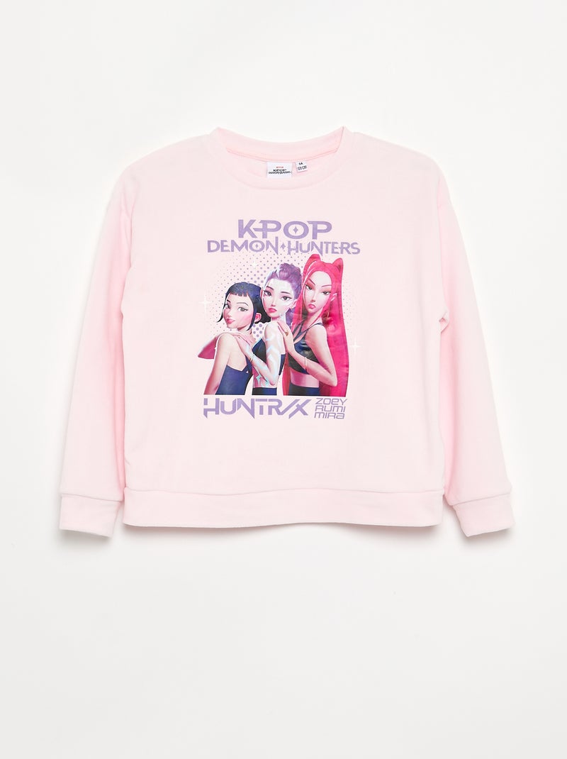 Pyjama 'KPop Demon Hunters' 2 pièces - T-shirt à manches longues + pantalon Rose - Kiabi