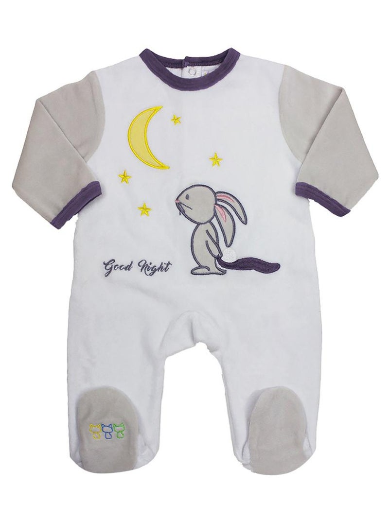 Pyjama "LAPIN" LES CHATOUNETS Blanc Violet - Kiabi