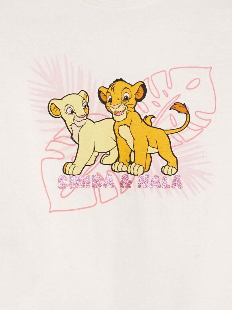 Pyjama Le Roi Lion en jersey 2 pieces Blanc rose Kiabi 14.00