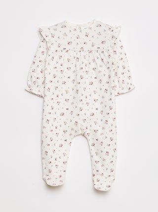 Pyjama léger avec volants et motif floral
