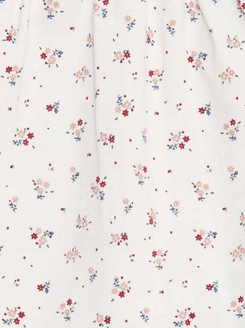 Pyjama léger avec volants et motif floral - Kiabi