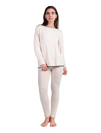Pyjama legging top manches longues col rond Elegant At Home