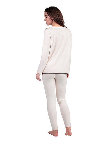 Pyjama legging top manches longues col rond Elegant At Home