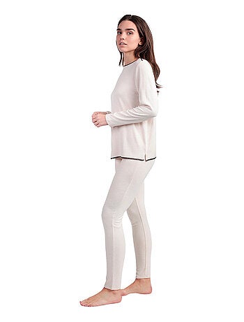 Pyjama legging top manches longues col rond Elegant At Home