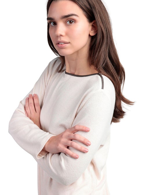 Pyjama legging top manches longues col rond Elegant At Home - Kiabi