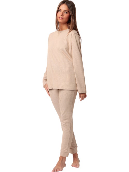 Pyjama legging top manches longues Supersoft - Kiabi