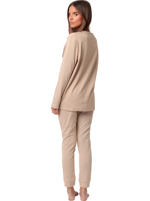 Pyjama legging top manches longues Supersoft - Kiabi
