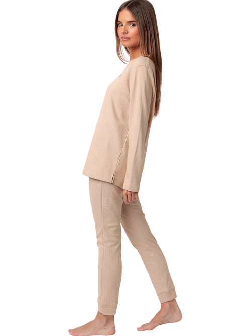 Pyjama legging top manches longues Supersoft - Kiabi