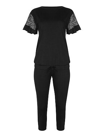 Pyjama leggings top manches courtes Smooth
