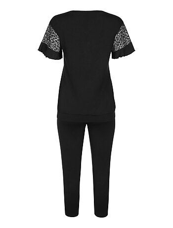 Pyjama leggings top manches courtes Smooth