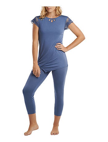 Pyjama leggings tunique manches courtes Juliette