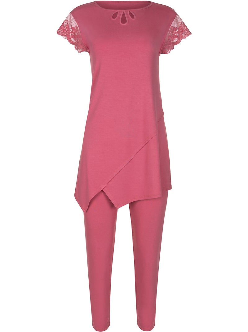Pyjama leggings tunique manches courtes Juliette Rose - Kiabi