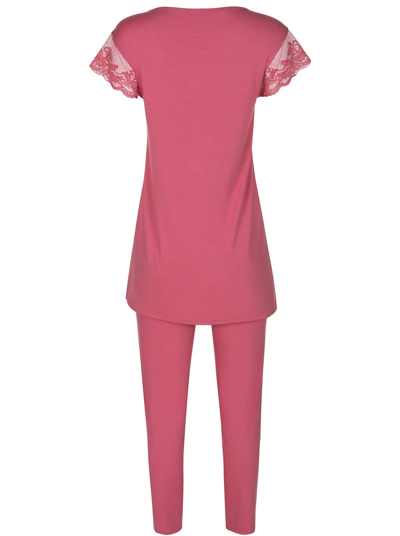 Pyjama leggings tunique manches courtes Juliette Rose - Kiabi