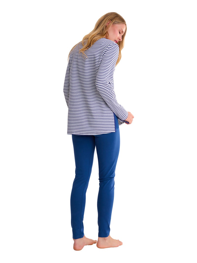 Pyjama leggings tunique manches longues INFINITY Bleu - Kiabi