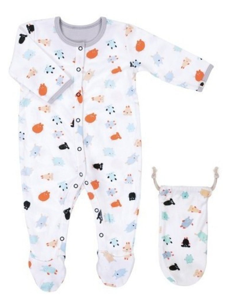 Pyjama Les Doudous Blanc - Kiabi