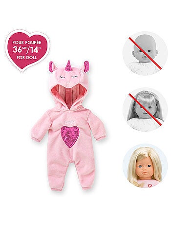 Pyjama Licorne Rose pour poupée ma Corolle