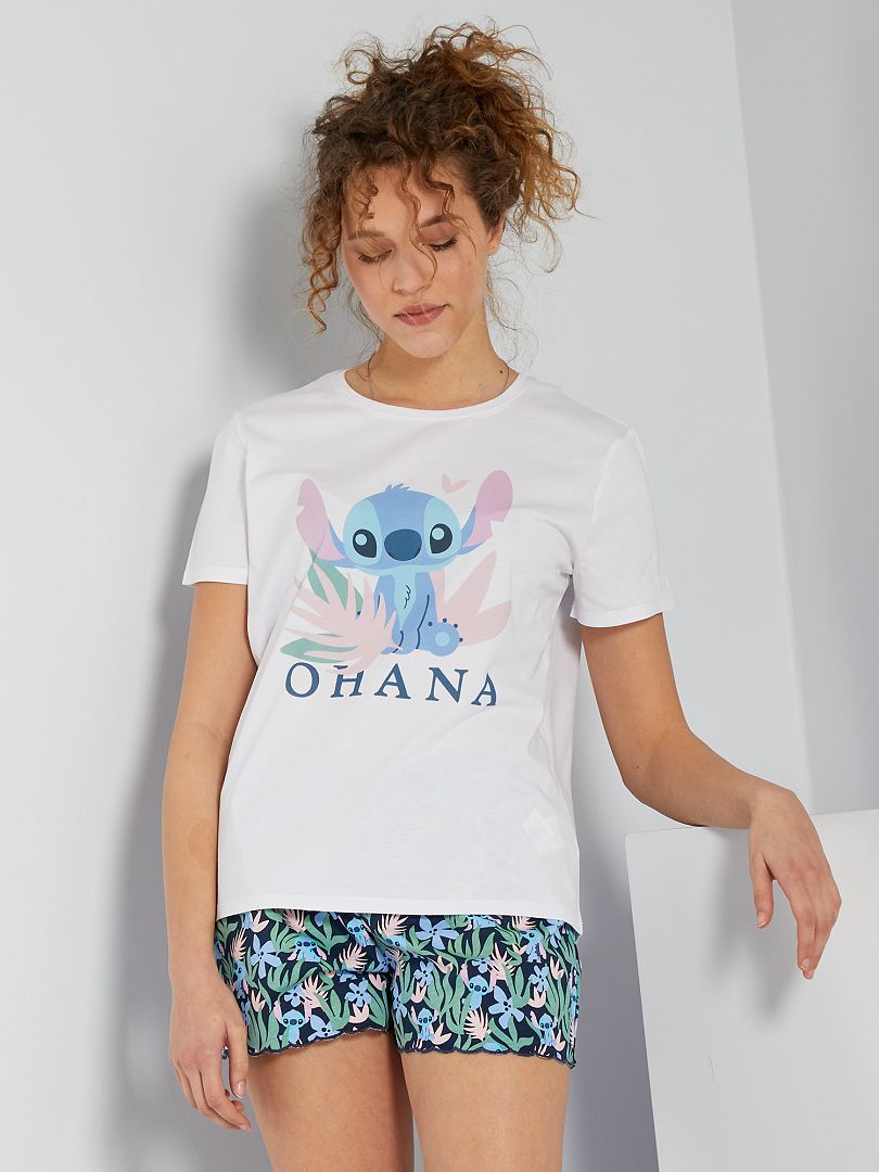 Pyjama 'Lilo & Stitch' blanc/bleu - Kiabi