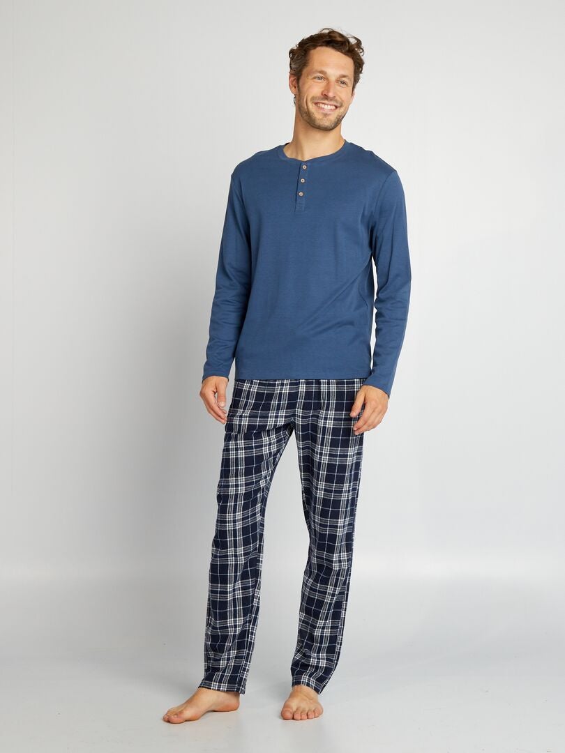 Pyjama long - 2 pièces Bleu - Kiabi