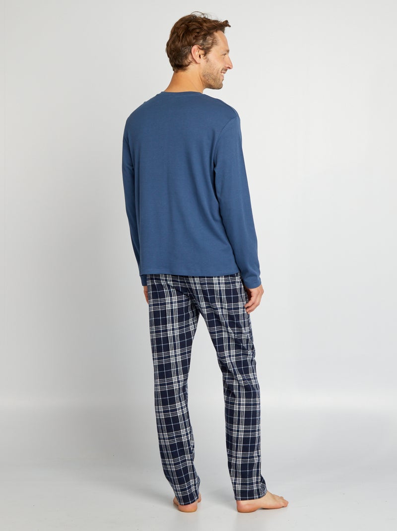 Pyjama long - 2 pièces Bleu - Kiabi