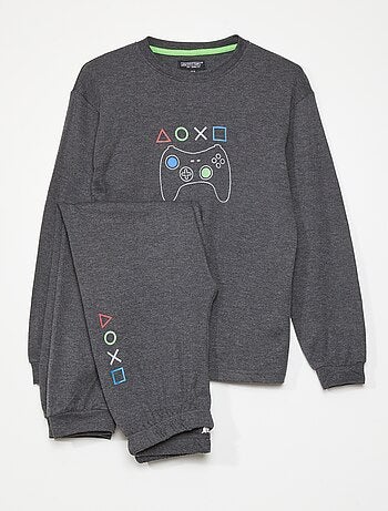 Pyjama long - imprimé 'gamer' - 2 pièces - Kiabi