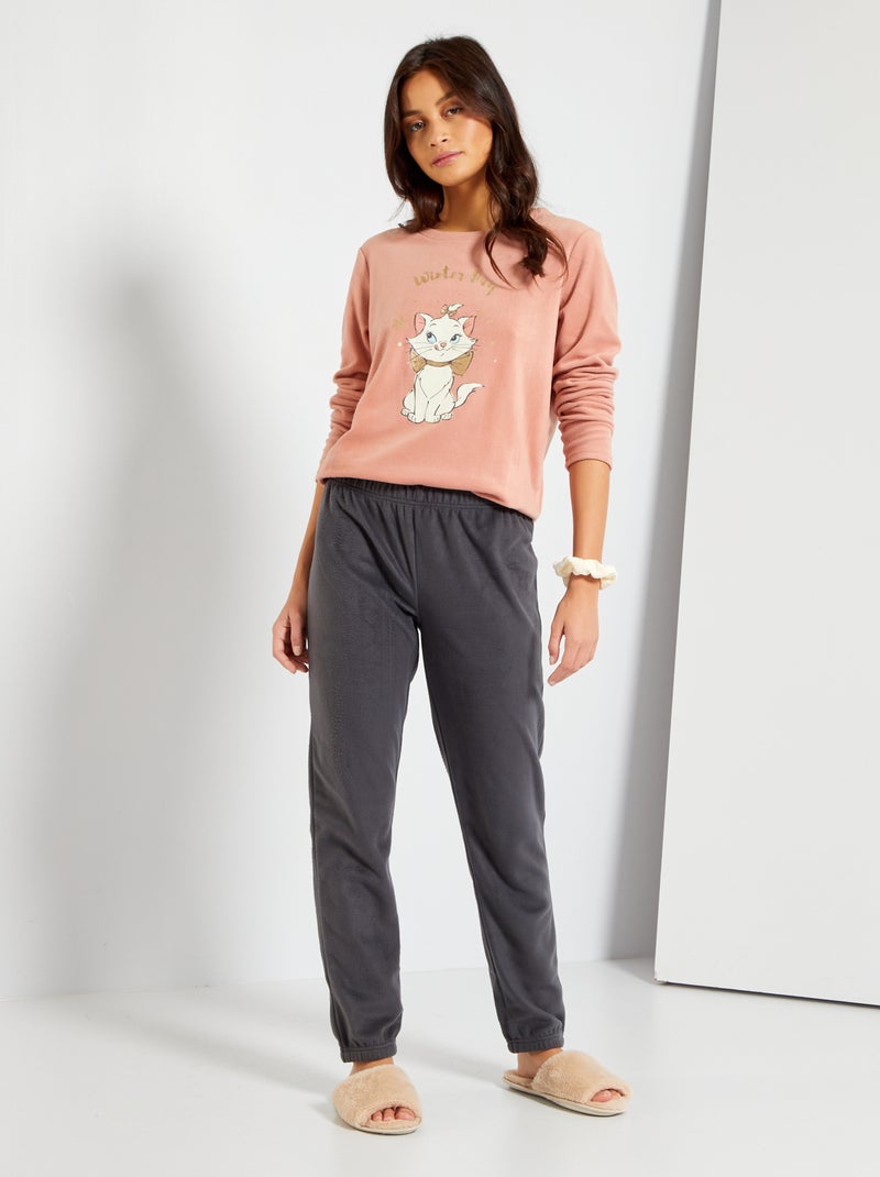 Pyjama long - imprimé 'Marie' - 2 pièces Rose/marine - Kiabi