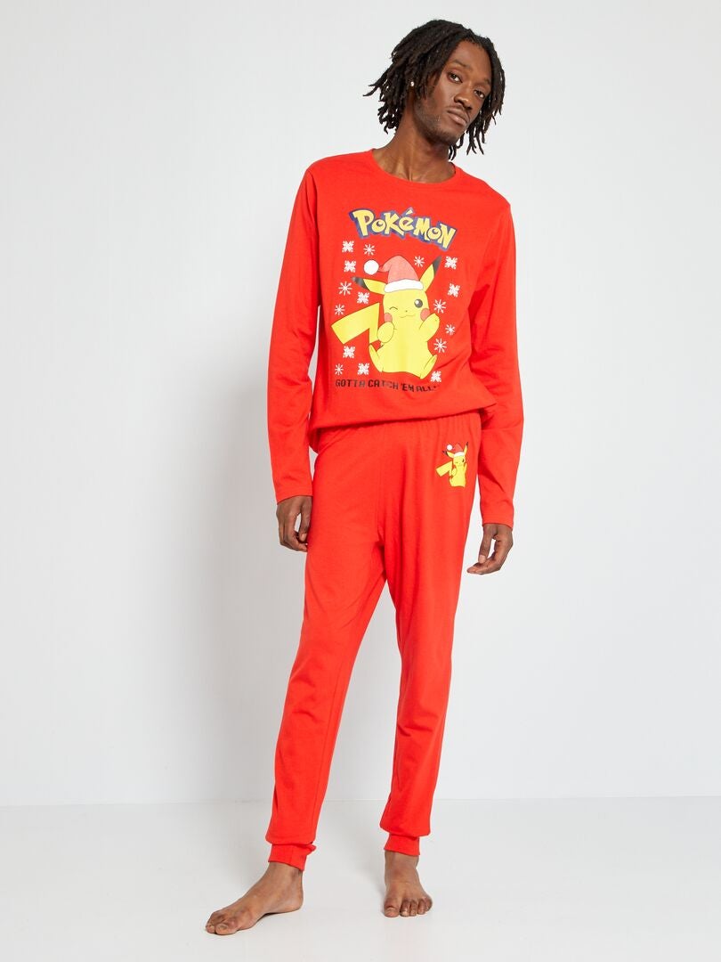 Combinaison pyjama 'Noël' - rouge - Kiabi - 24.00€