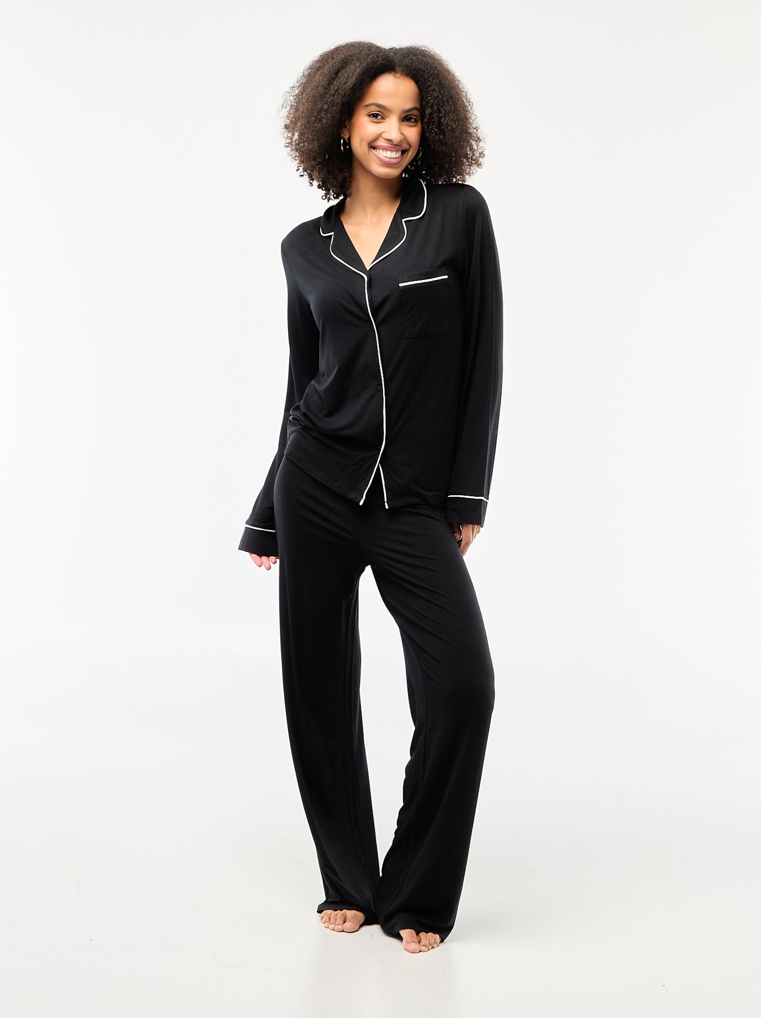 Pyjama long 2 pièces chemise + pantalon - 2 pièces