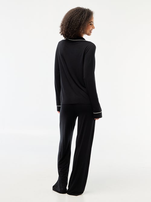 Pyjama long 2 pièces chemise + pantalon - 2 pièces - Kiabi