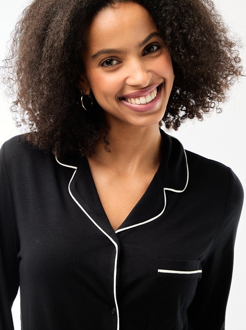 Pyjama long 2 pièces chemise + pantalon - 2 pièces - Kiabi