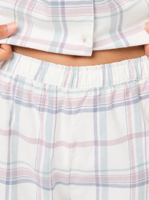 Pyjama long 2 pièces chemisier + pantalon - 2 pièces - Kiabi