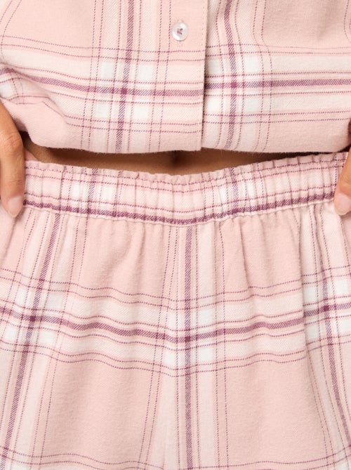 Pyjama long 2 pièces chemisier + pantalon - 2 pièces - Kiabi