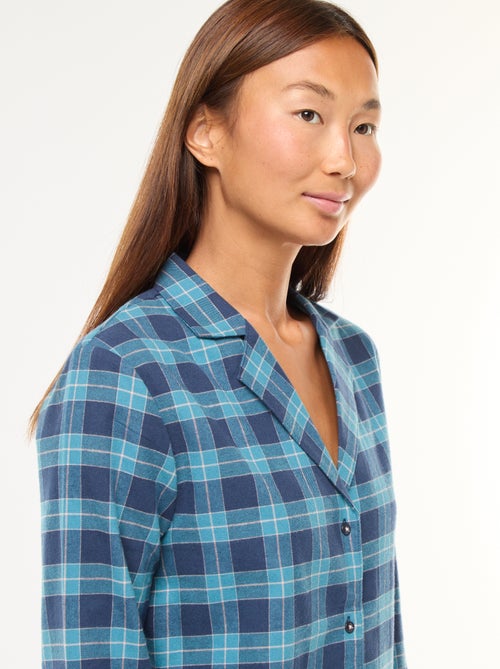 Pyjama long 2 pièces chemisier + pantalon - 2 pièces - Kiabi